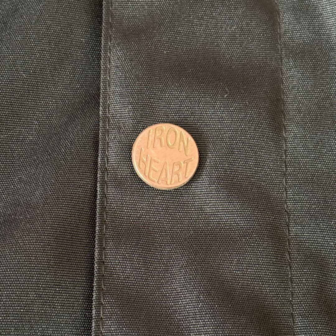 IRON HEART アイアンハート ワークベスト ブラック バイカー ワッペン