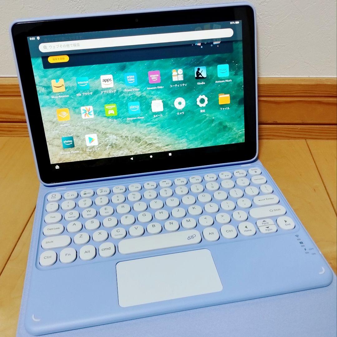 極美品 Fire HD 10 PLUS 現行版 32GB キーボード付きカバー付