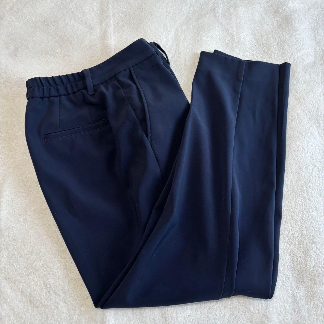 ✨️美品✨️ PLST プラステ スーツ パンツ ノーカラー ネイビー M 紺色