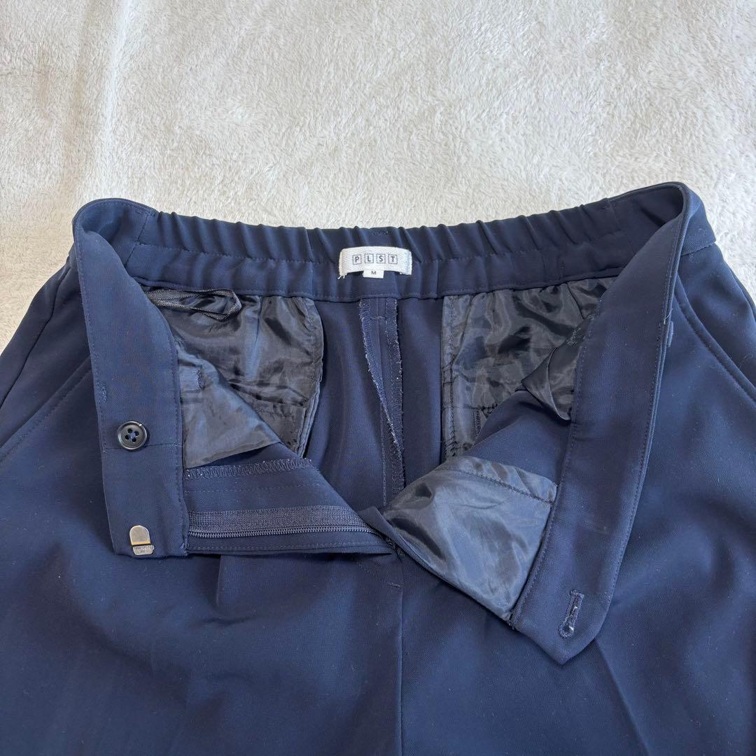 ✨️美品✨️ PLST プラステ スーツ パンツ ノーカラー ネイビー M 紺色