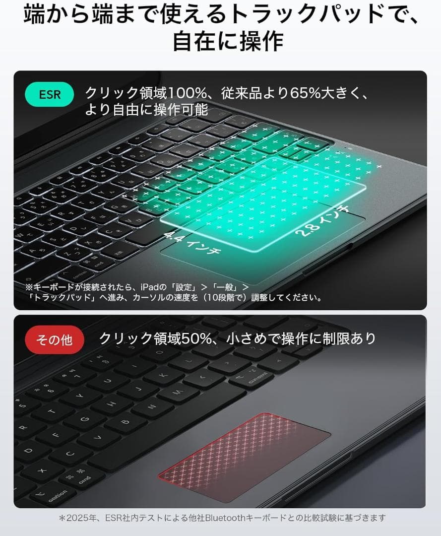 ESR Shift iPad Air 11インチ(M3/M2) キーボード 新品