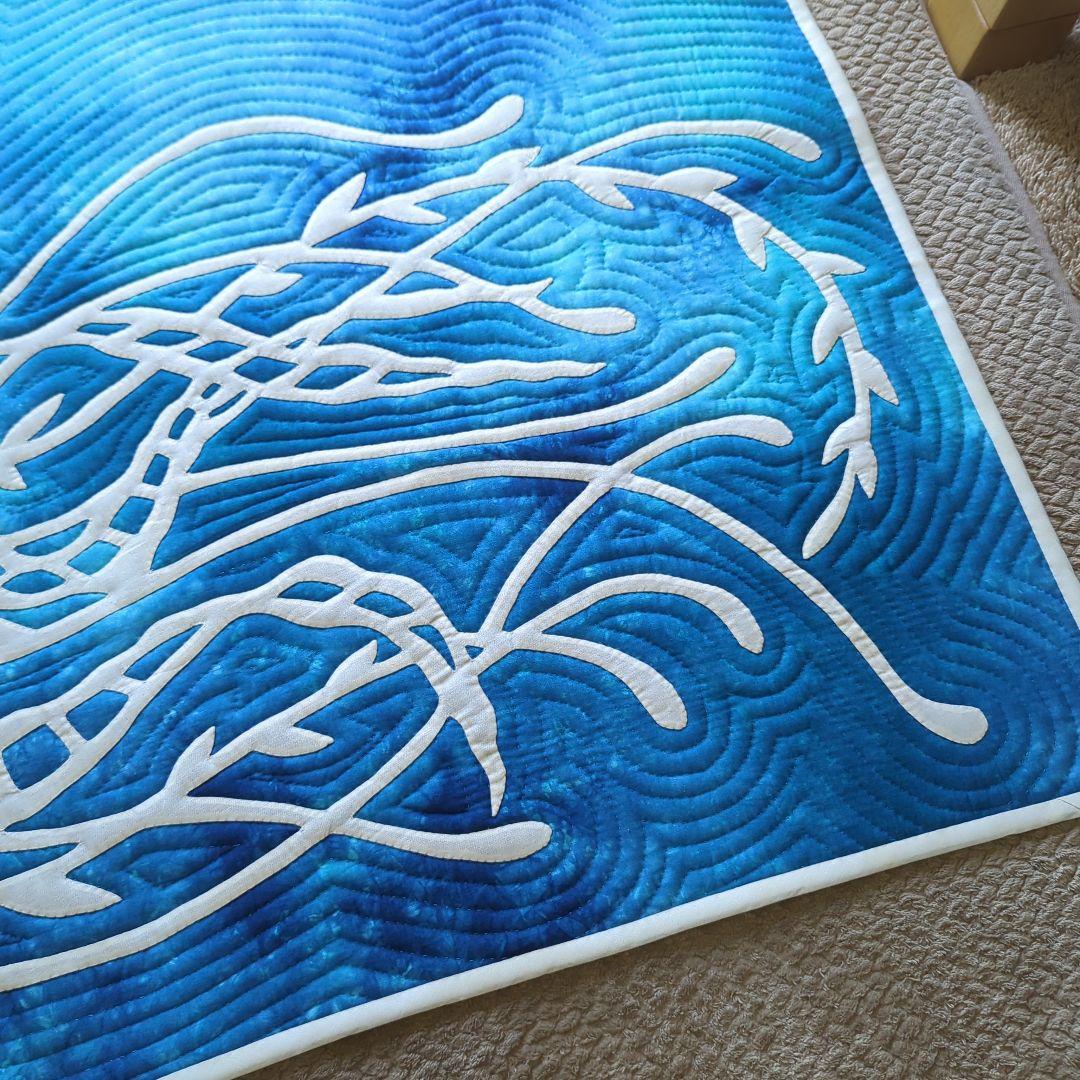 ハワイアンキルトタペストリー　3時のあなた