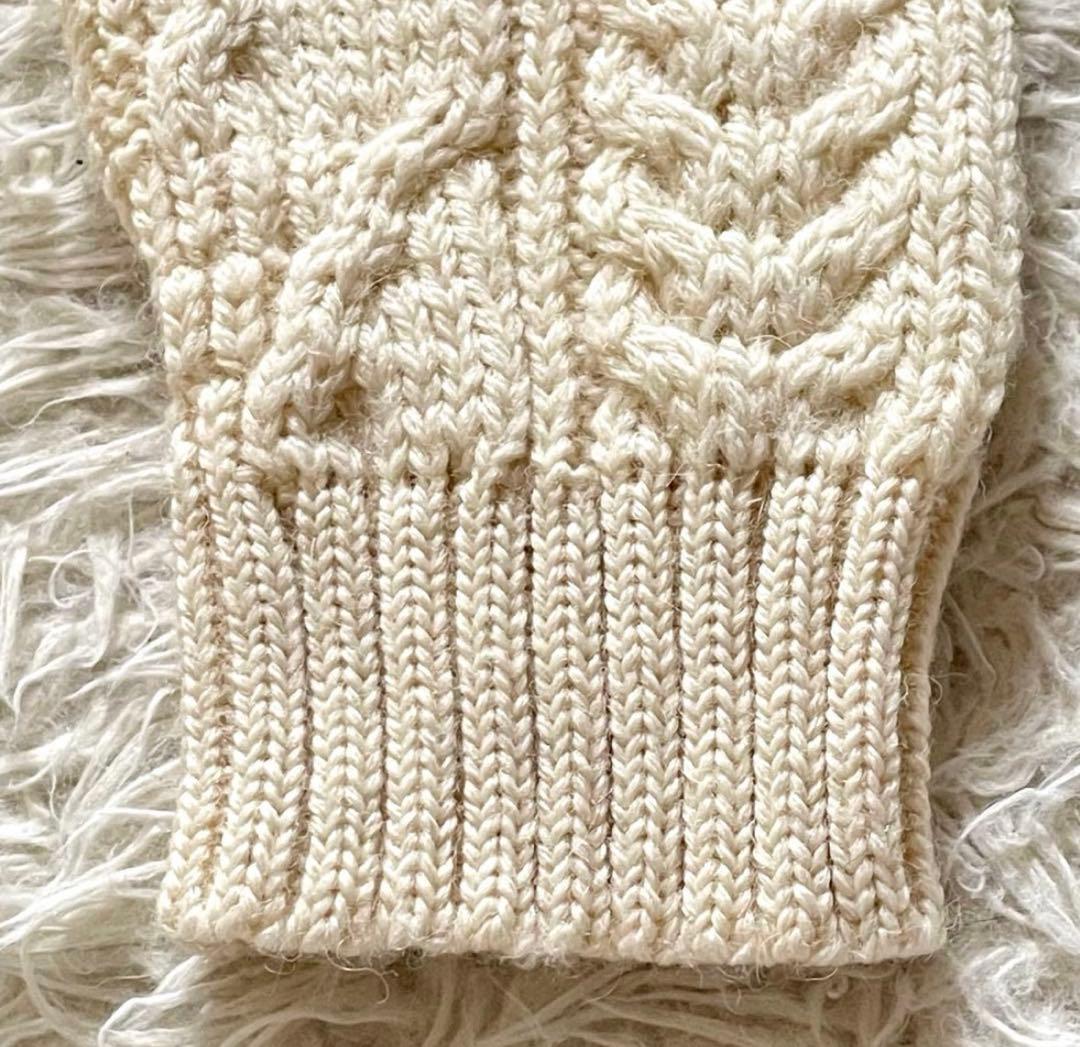 【美品】Kerrywoollenmills ケーブルニットカーディガン