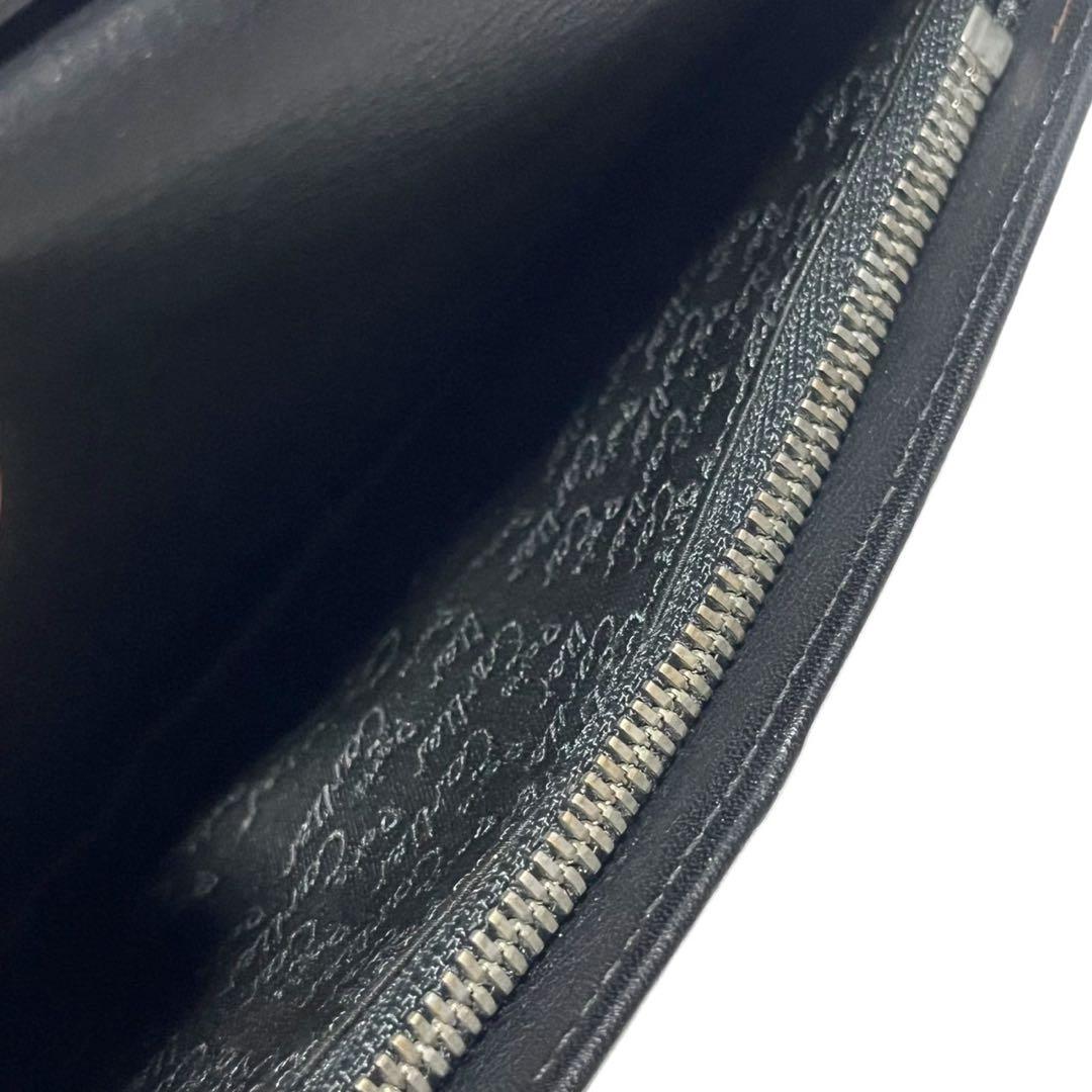 カルティエ Cartier 二つ折り 長財布 レザー 革 ブラック 黒