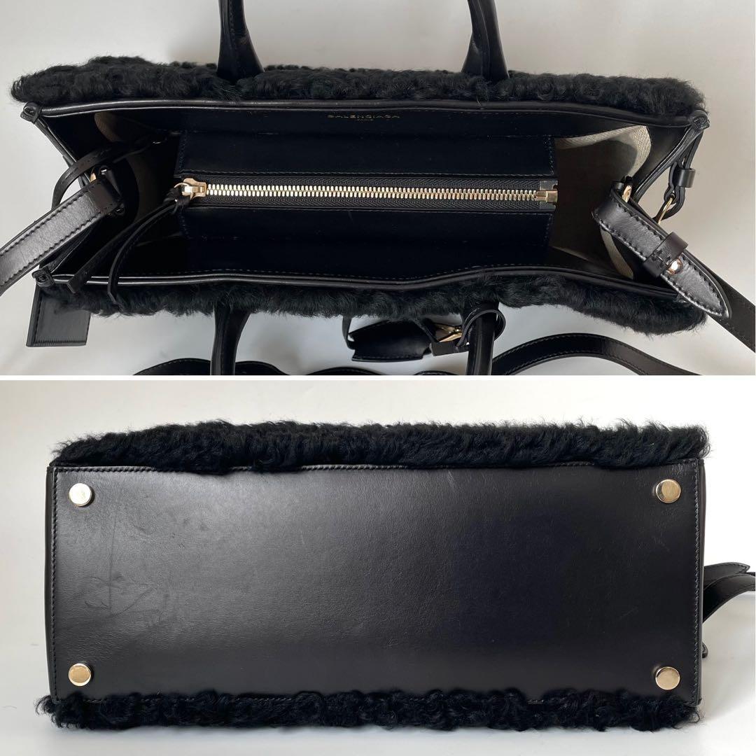 【極美品】バレンシアガ パドロック ヌード ワーク メリノシープ 2way 黒