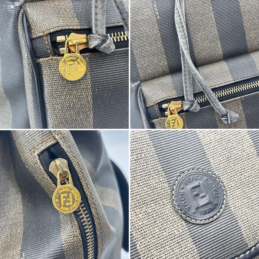 フェンディ リュック ペカン柄 バックパック 巾着 レザー PVC リュック