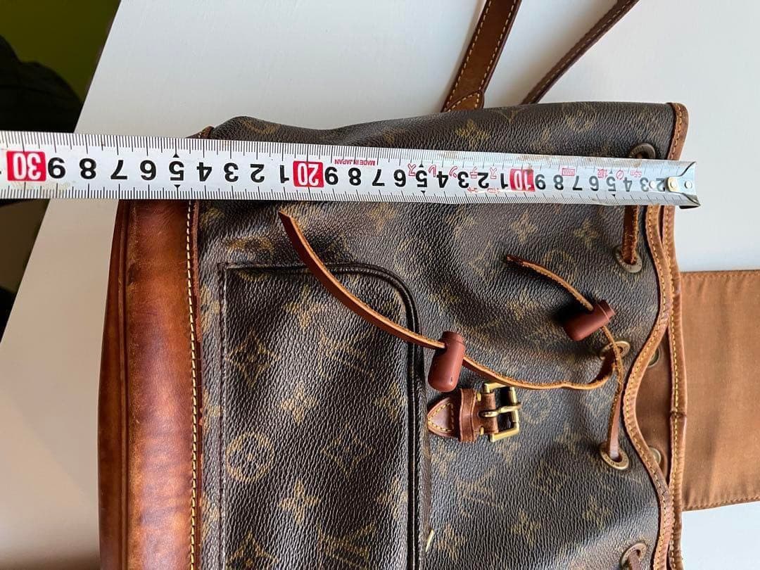 ルイヴィトン　リュック　モンスリ　モノグラム　ヴィンテージ　レトロ　総柄　平成