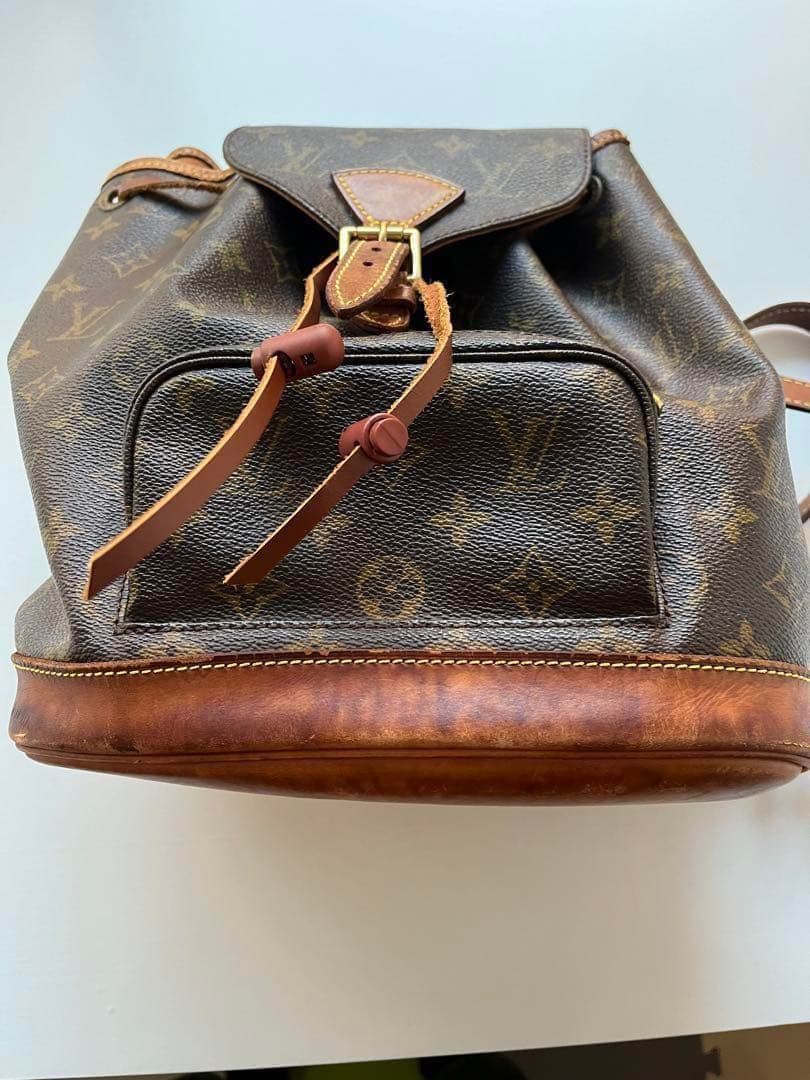 ルイヴィトン　リュック　モンスリ　モノグラム　ヴィンテージ　レトロ　総柄　平成