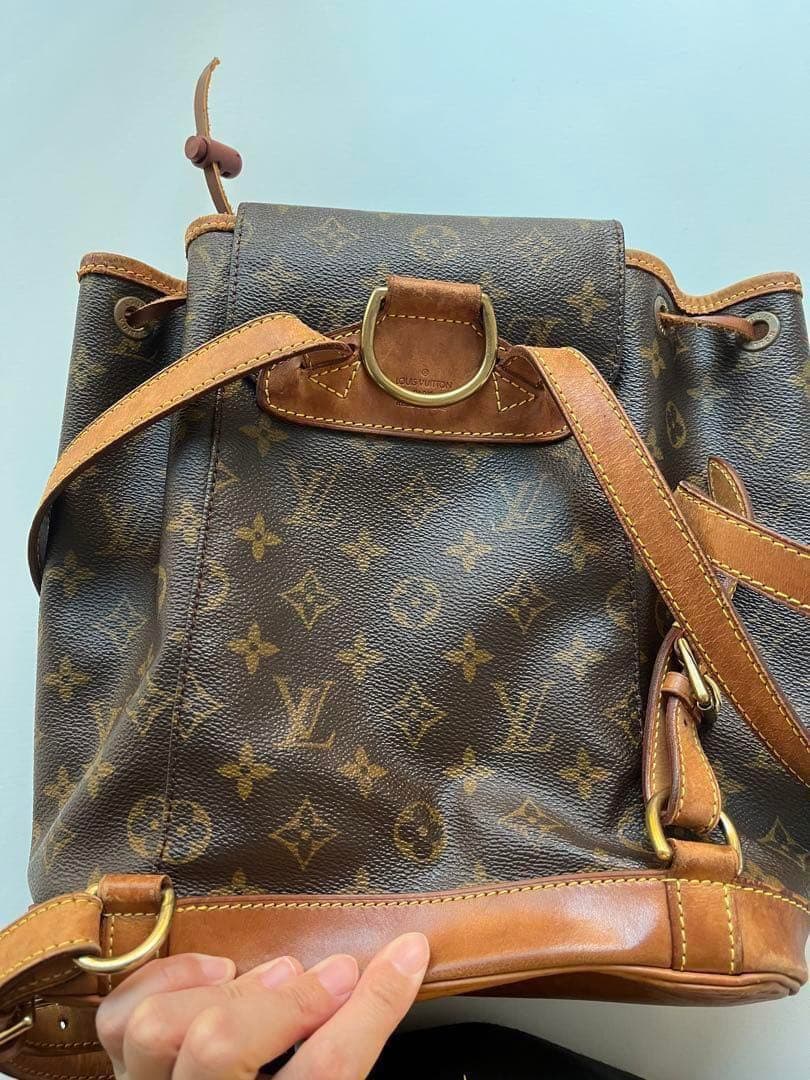 ルイヴィトン　リュック　モンスリ　モノグラム　ヴィンテージ　レトロ　総柄　平成