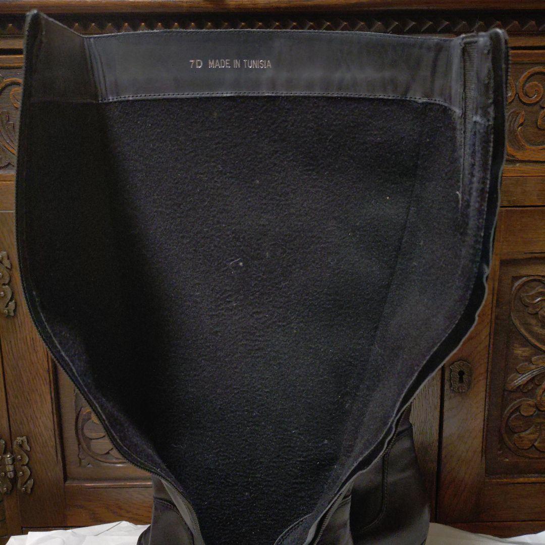 専用　Clarks　ブラックレザー ロングブーツ フラワー　刺繍