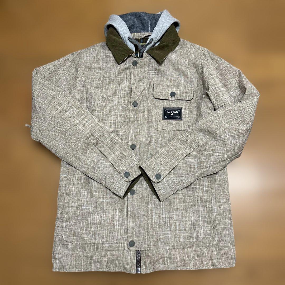 美品　BURTON フード付きスノーウェア ブラウンベージュ（Mサイズ）