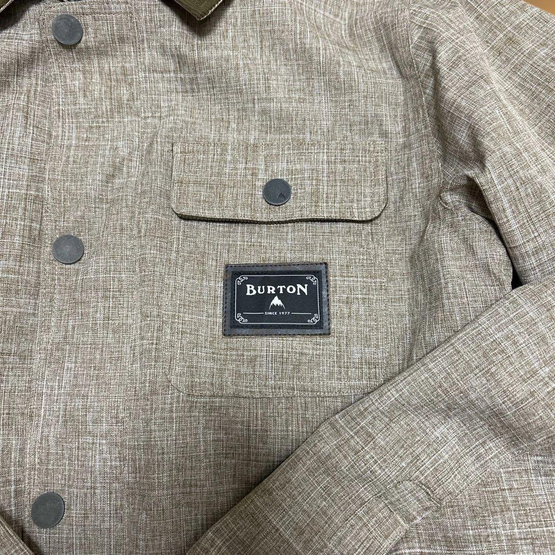 美品　BURTON フード付きスノーウェア ブラウンベージュ（Mサイズ）