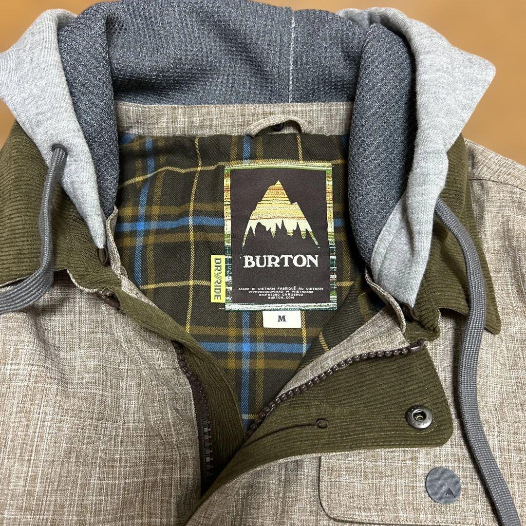 美品　BURTON フード付きスノーウェア ブラウンベージュ（Mサイズ）