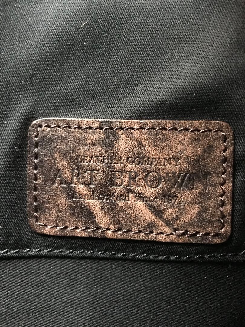 art brown レザー メール ショルダー バッグ アート ブラウン