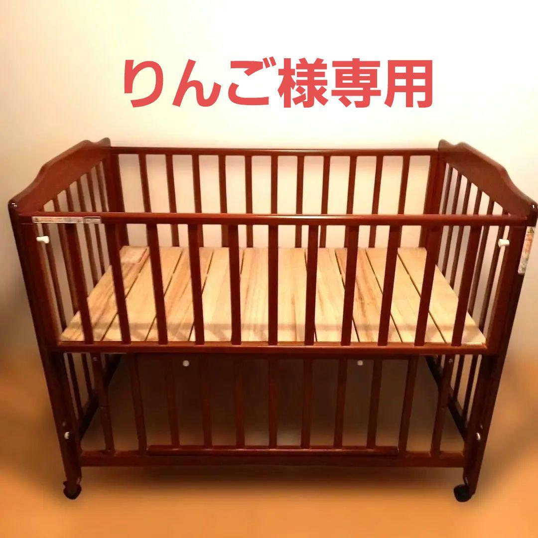 【送料込み匿名配送】KATOJIカトージ 木製ベビーベッド ブラウン 標準サイズ