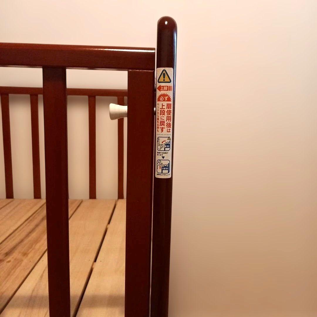 【送料込み匿名配送】KATOJIカトージ 木製ベビーベッド ブラウン 標準サイズ