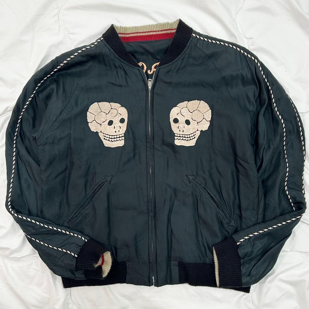 テーラー東洋 スカル スネーク 龍 日本地図 リバーシブル スカジャン M