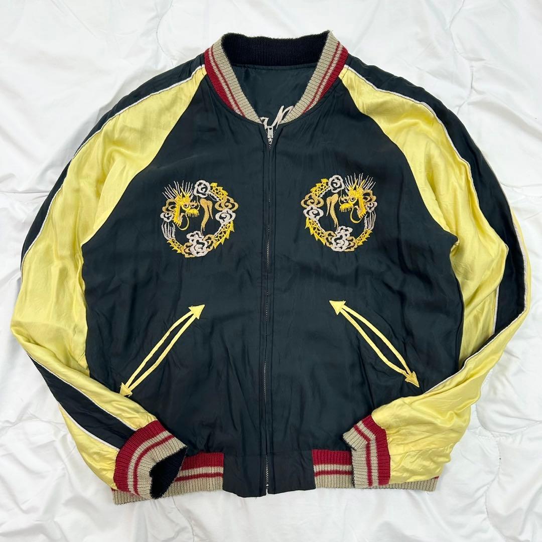 テーラー東洋 スカル スネーク 龍 日本地図 リバーシブル スカジャン M