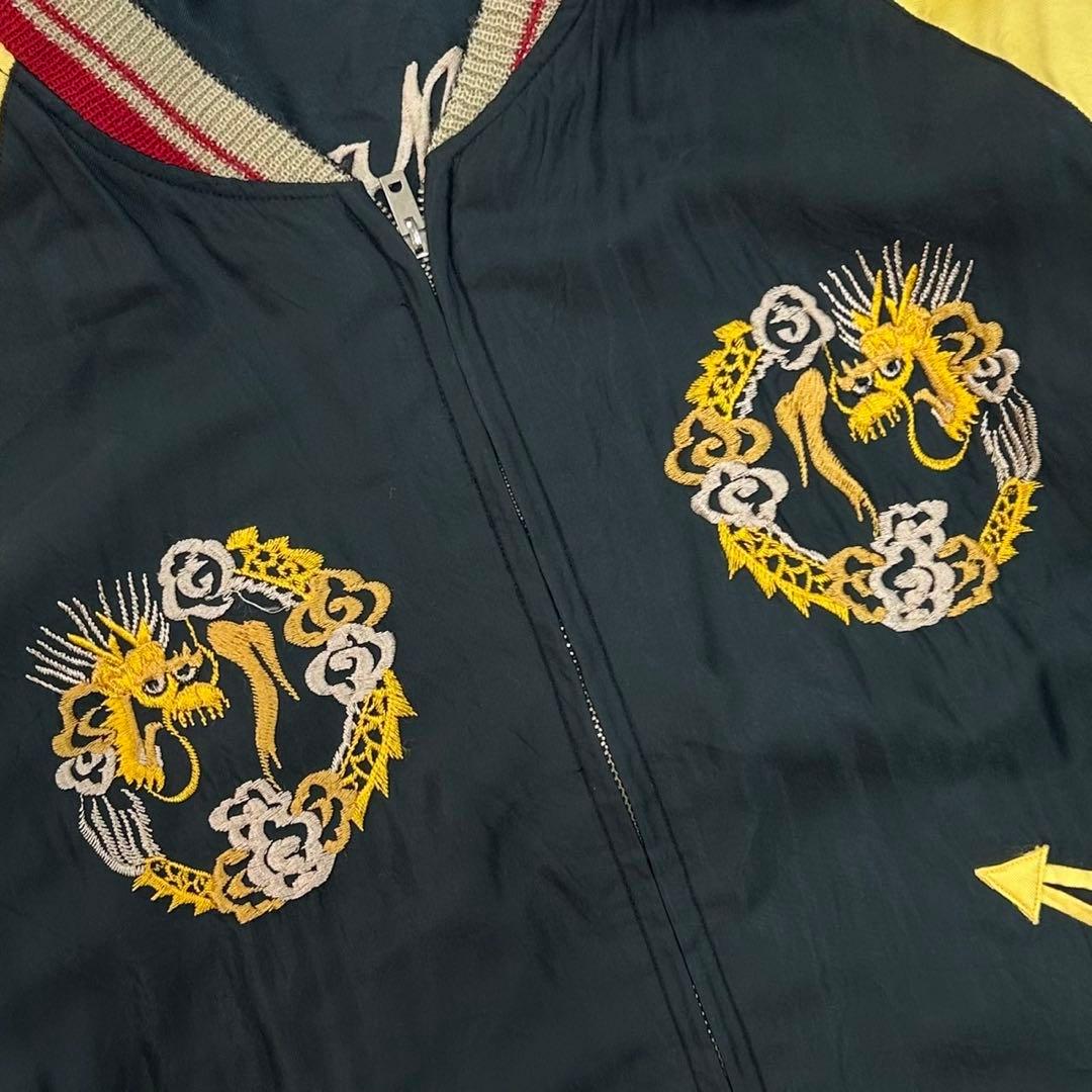 テーラー東洋 スカル スネーク 龍 日本地図 リバーシブル スカジャン M