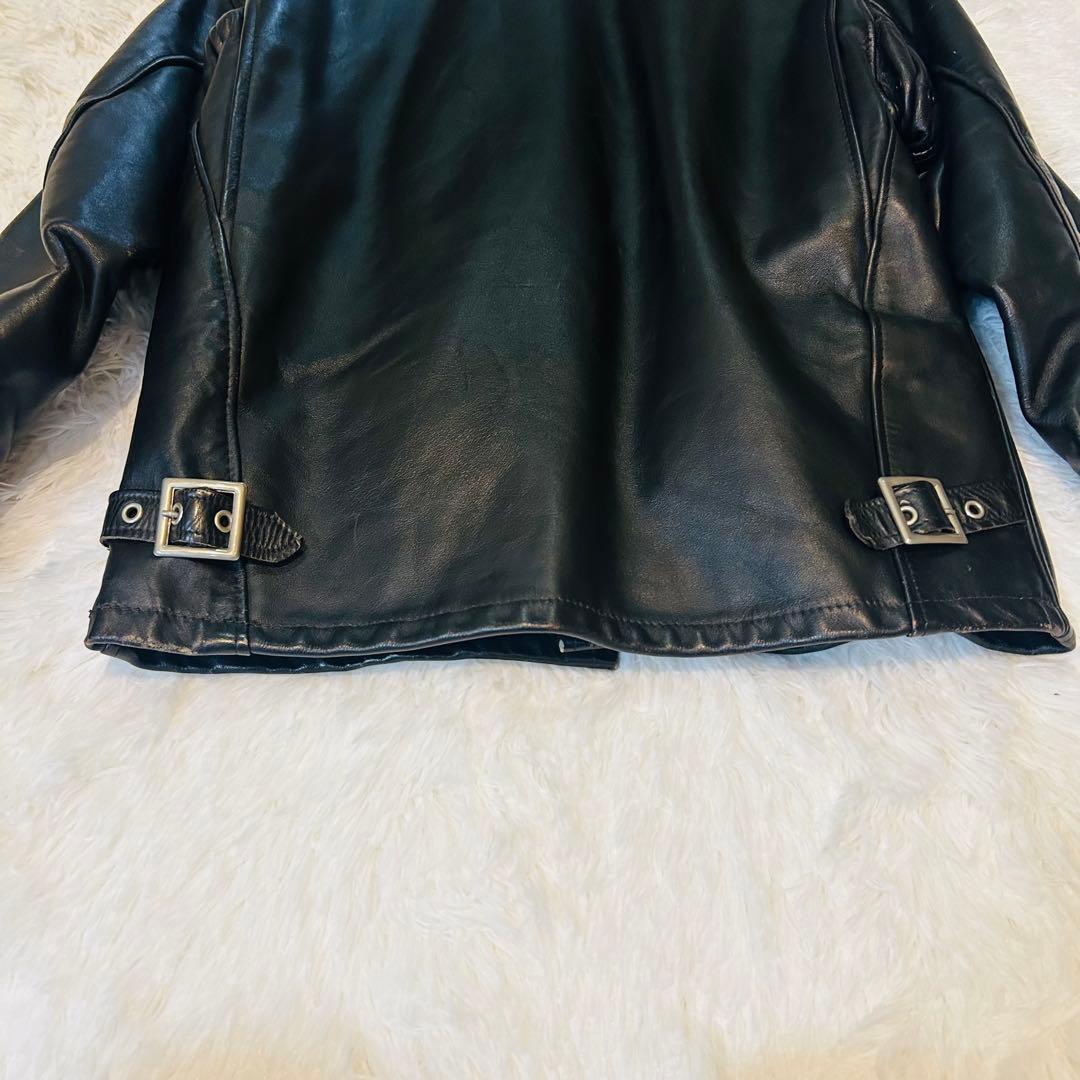 SHOTT レザーシングルライダース 641ブラックサイズ38 ボアライナー付き