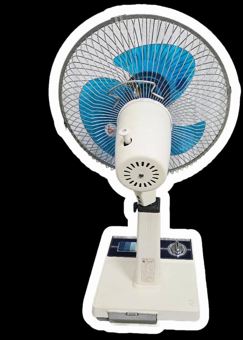 National 昭和 レトロ 扇風機 青