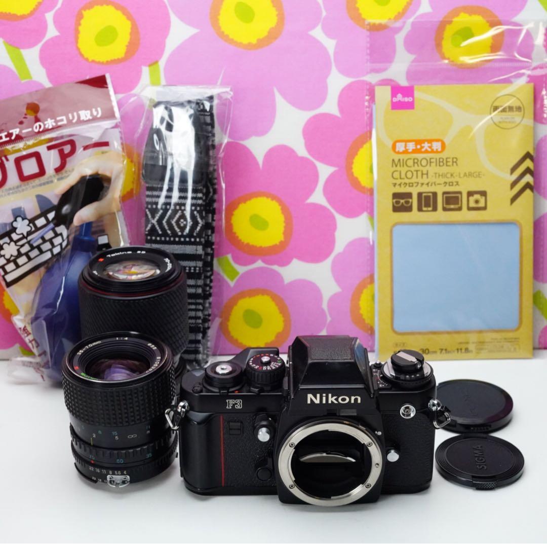 ニコン Nikon F3 レンズ2本付き❤️憧れのフィルムカメラ