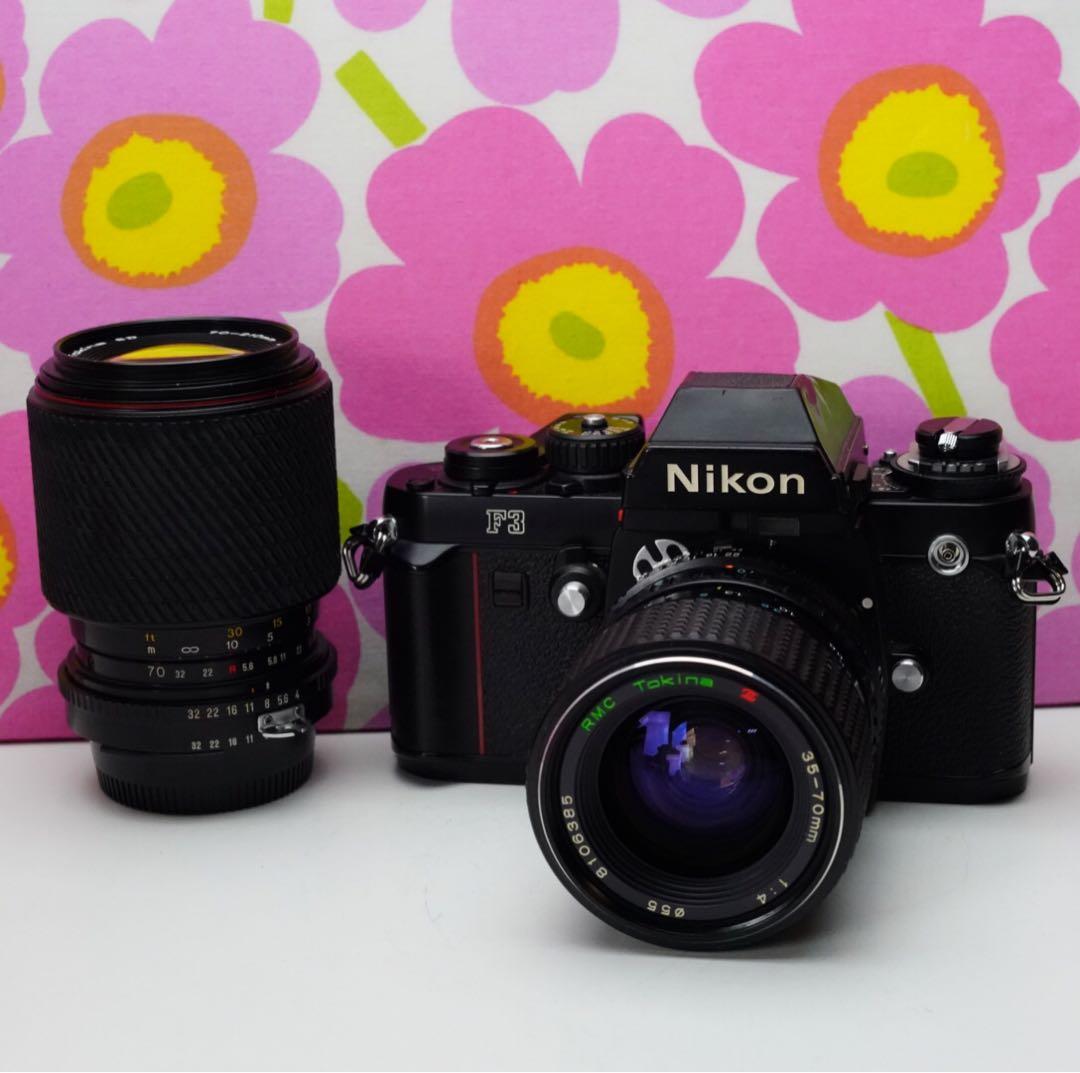 ニコン Nikon F3 レンズ2本付き❤️憧れのフィルムカメラ