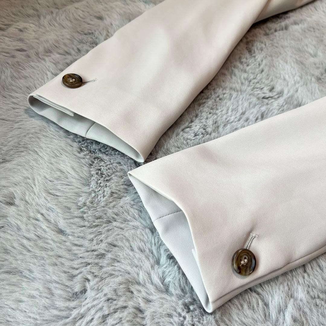 美品 プラステ スーツ セットアップ ノーカラー カラーレス ズボン 洗える L