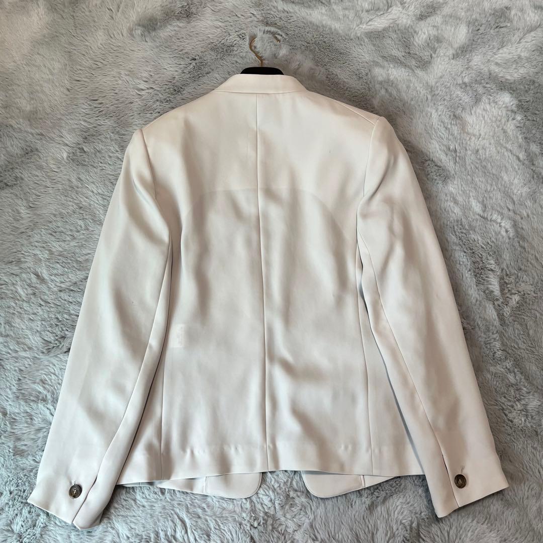 美品 プラステ スーツ セットアップ ノーカラー カラーレス ズボン 洗える L