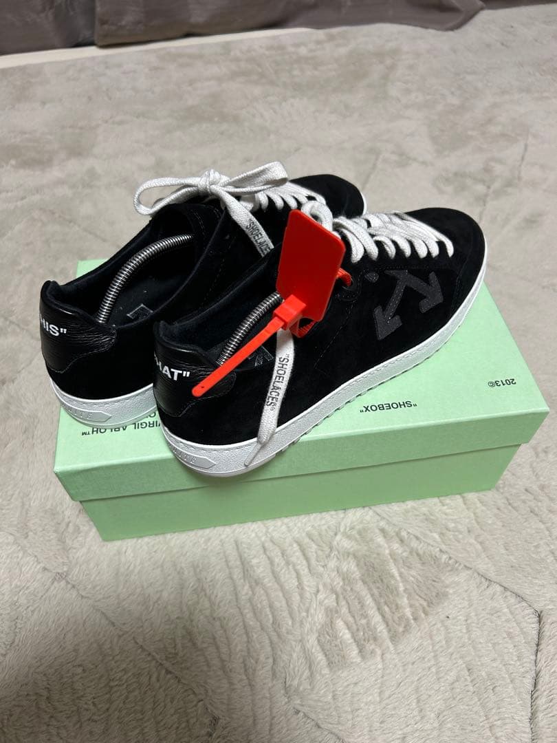【最終値下げ】off-white オフホワイト 黒 スエード 27cm 古着