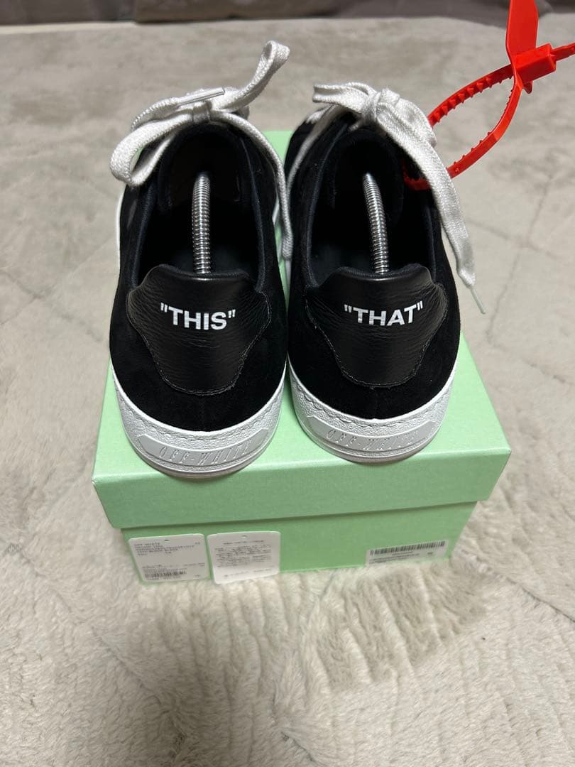 【最終値下げ】off-white オフホワイト 黒 スエード 27cm 古着