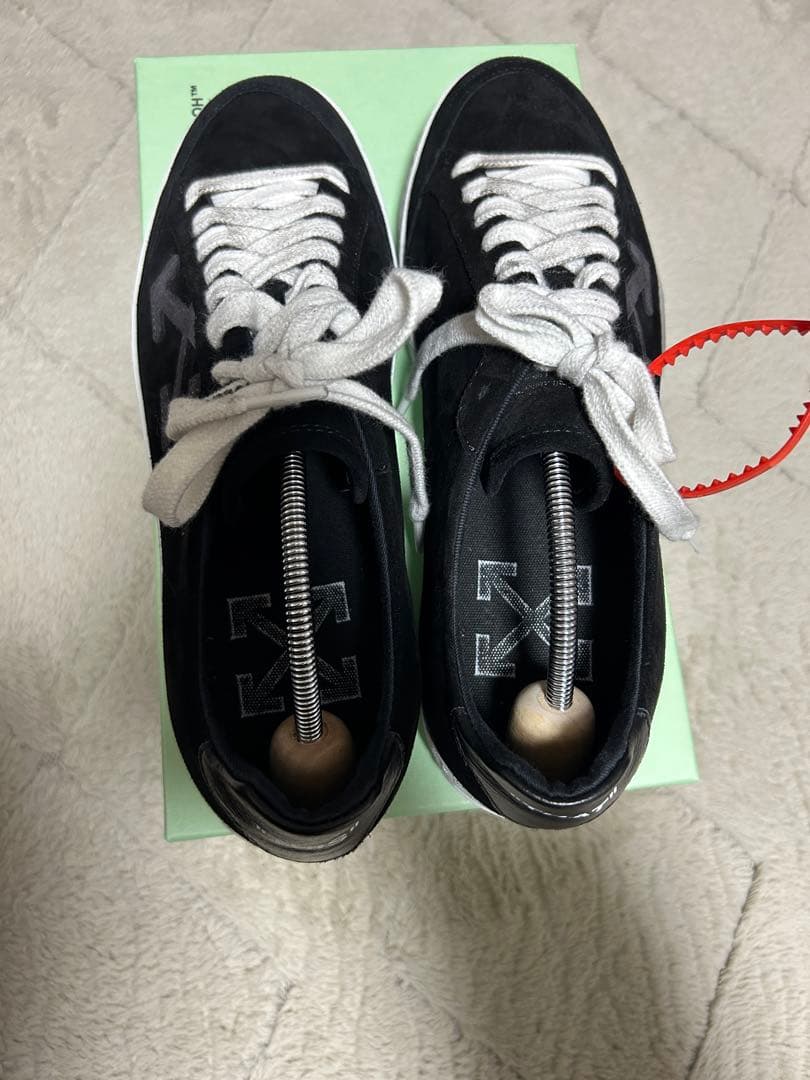 【最終値下げ】off-white オフホワイト 黒 スエード 27cm 古着