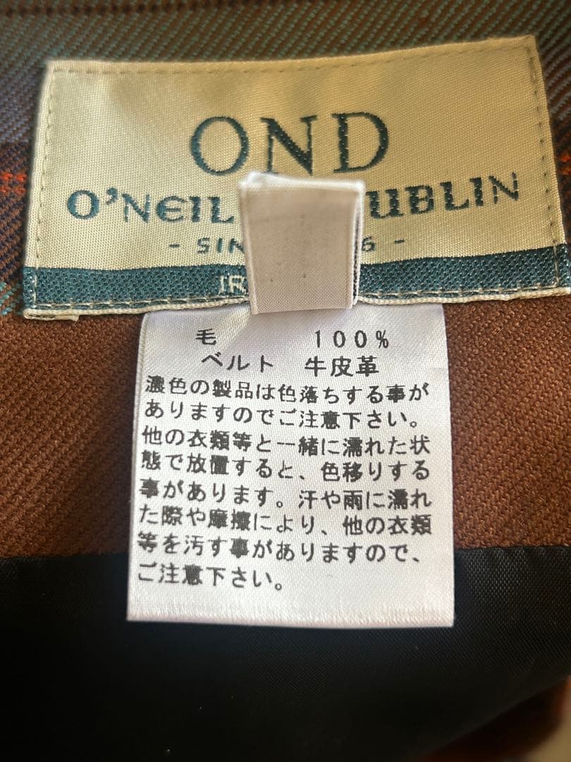 【極美品】O'neil of Dublin キルトスカート　ウール100%