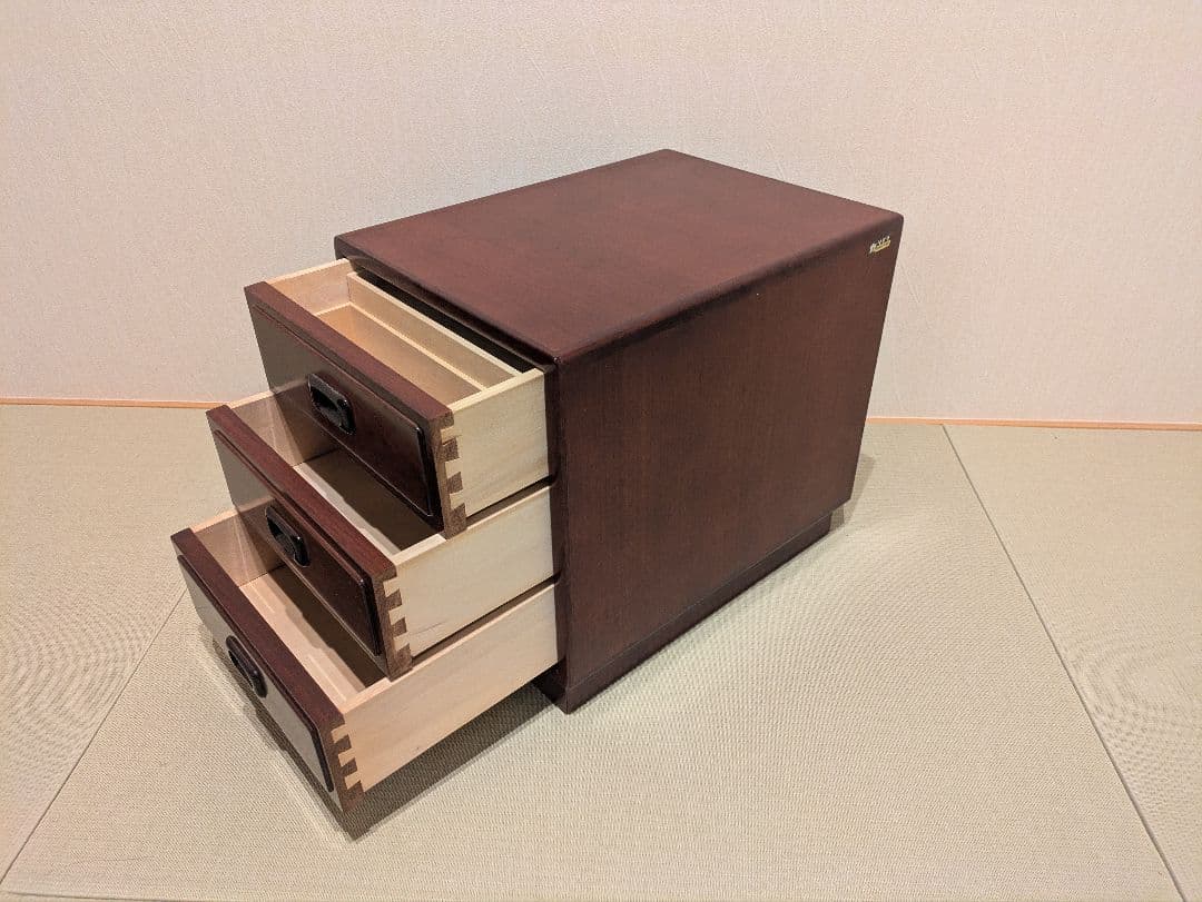 【オールドカリモク】Karimoku 小物収納 3段チェスト 文机 書斎家具