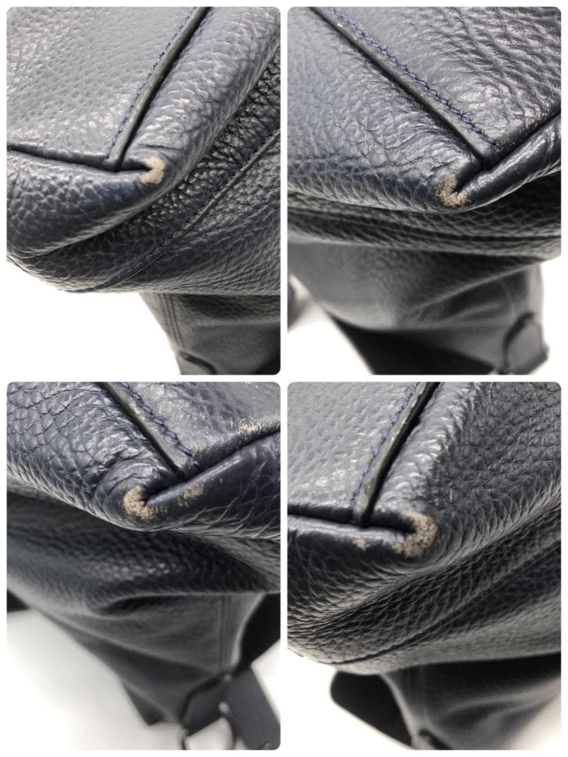 コーチ COACH トートバッグ ビジネスバッグ レザー A4 大容量 ネイビー