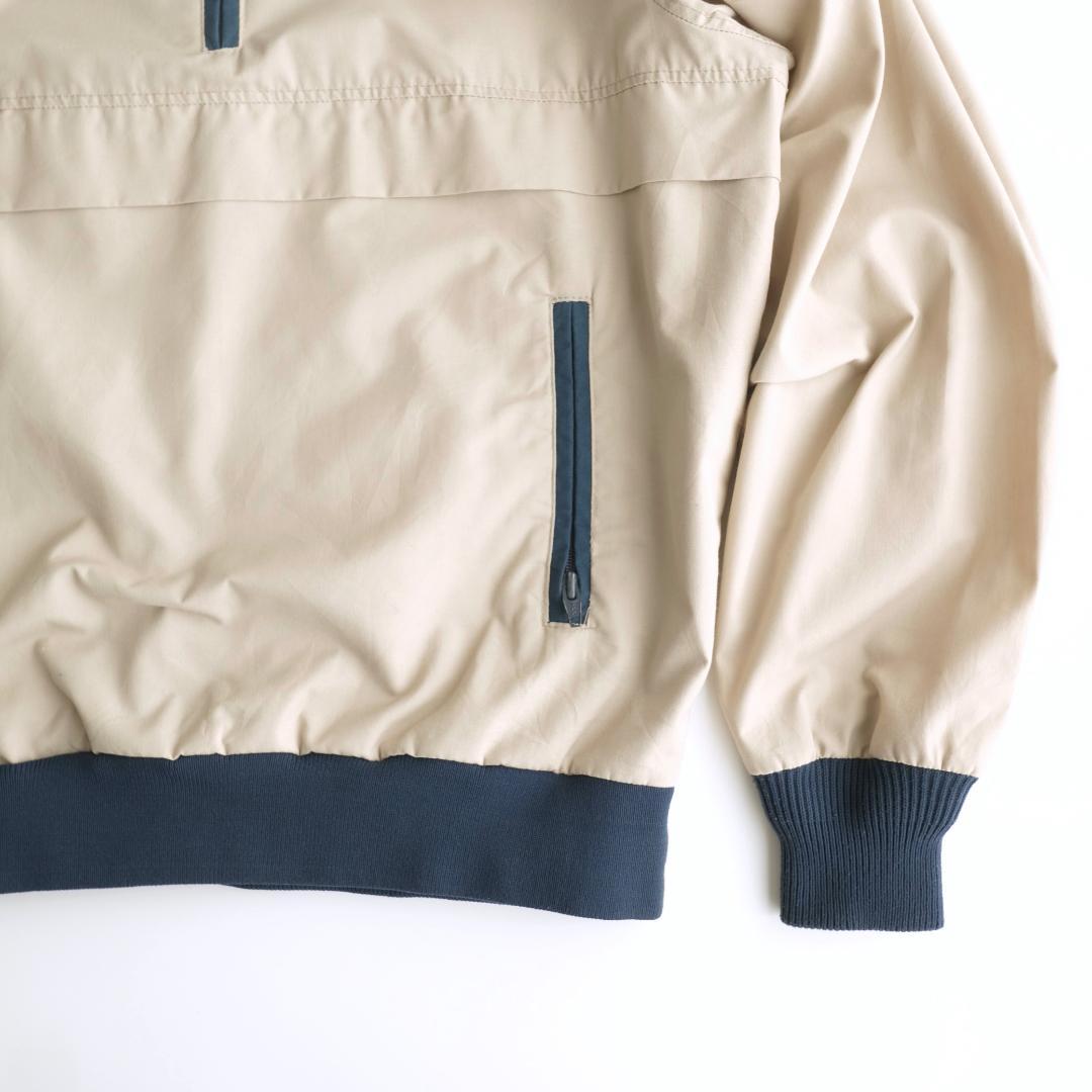 WOOLRICH USA製80s アノラックジャケット ベージュ/ネイビー M