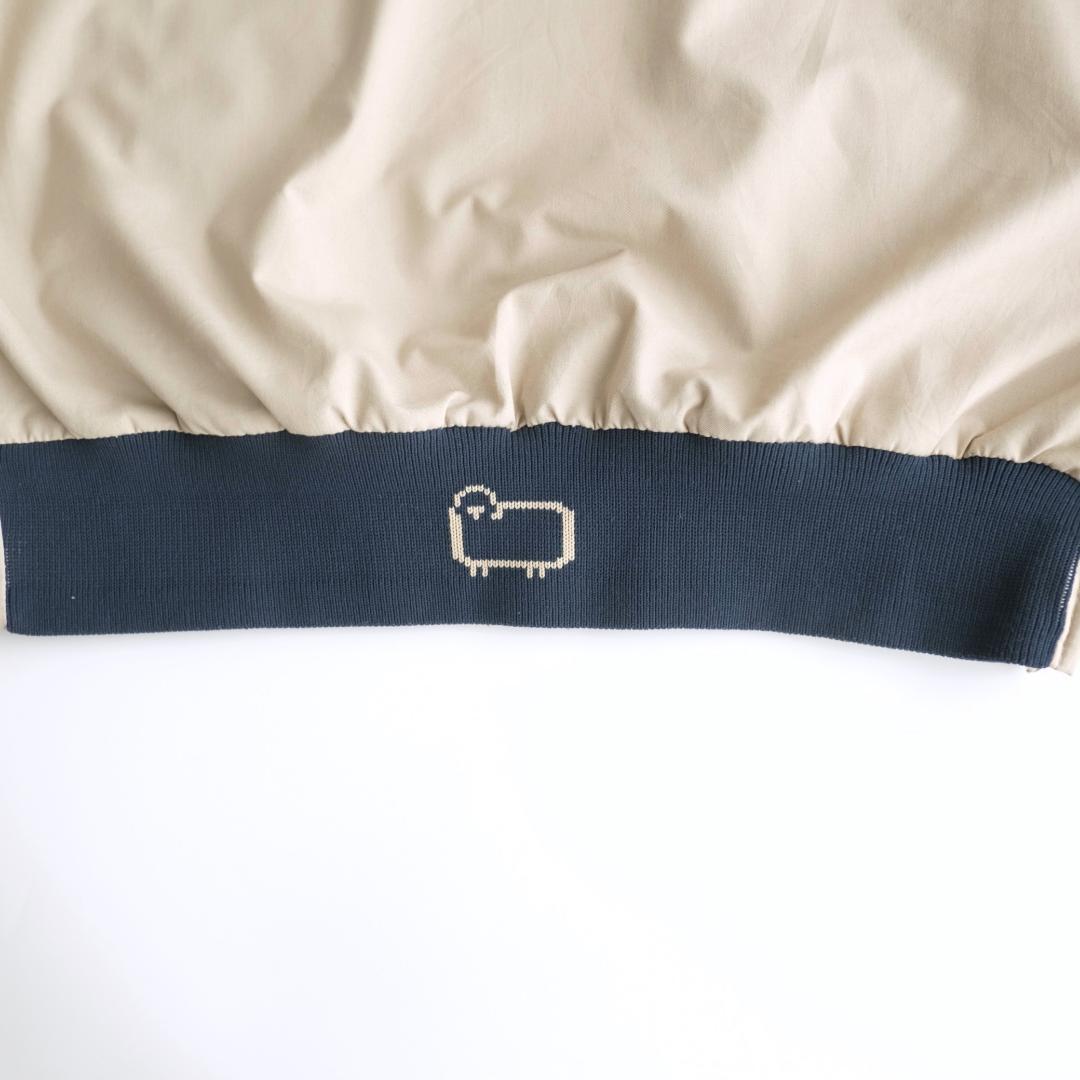 WOOLRICH USA製80s アノラックジャケット ベージュ/ネイビー M