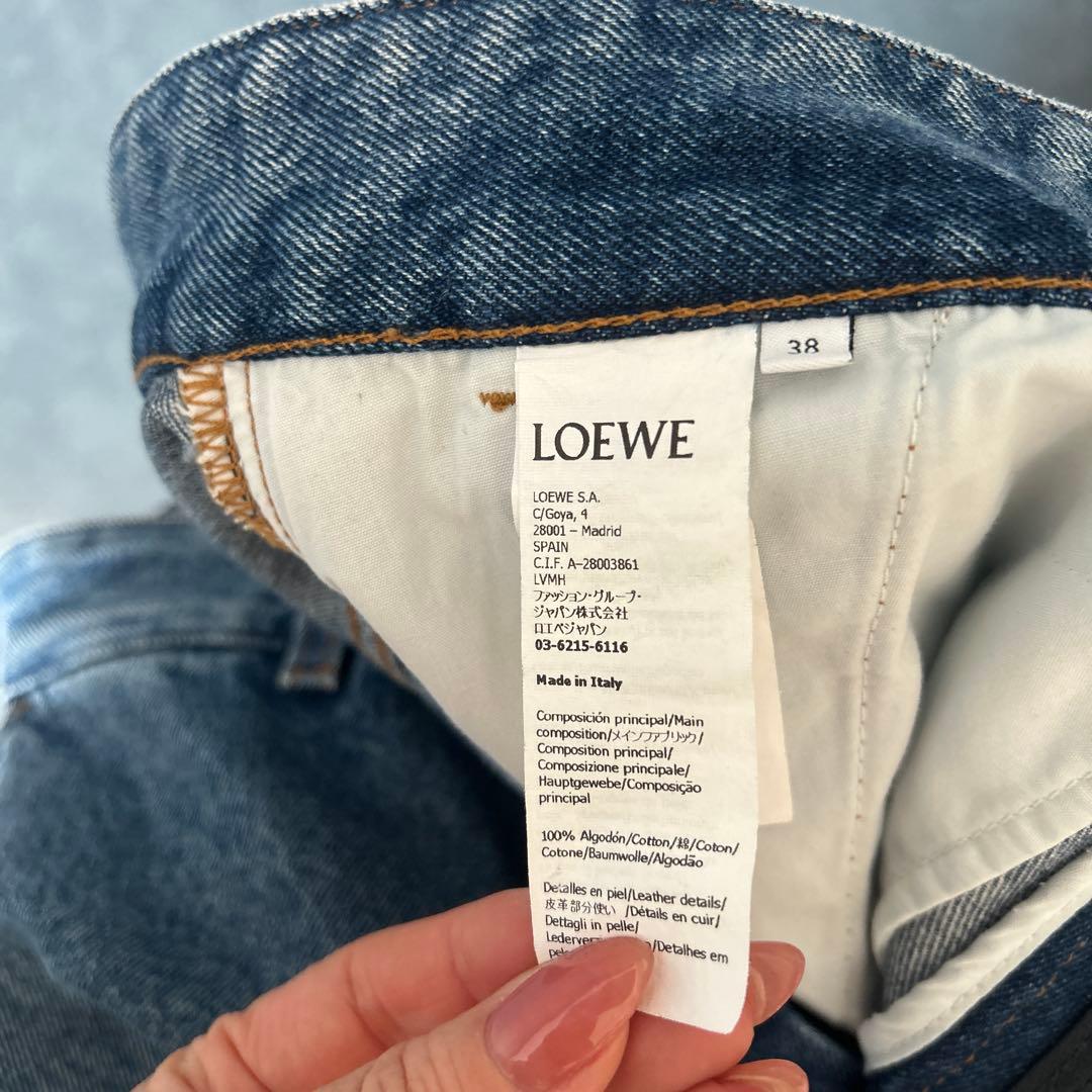 新春‼️ 未使用同様❣️ロエベアナグラムバギーデニム❣️38可愛い