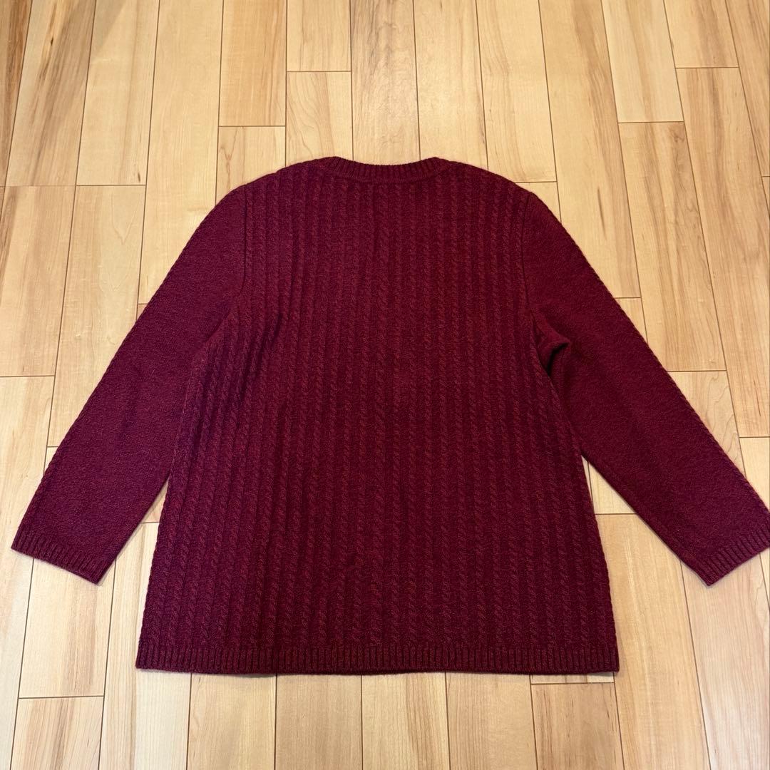 美品★Leilian レリアン　13号＋ ニット　セーター　カシミヤ混　ボルドー
