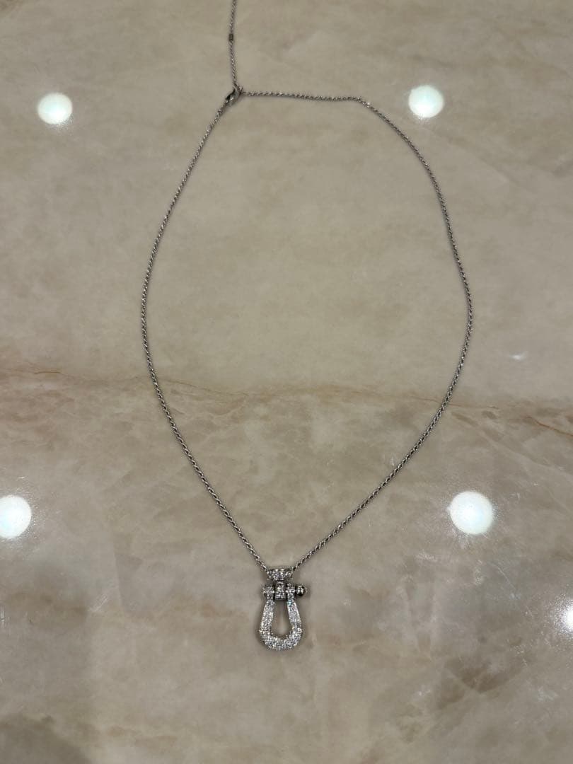 フレッドFRED フォース10 ネックレス LMK18WGフルパヴェダイヤ正規品