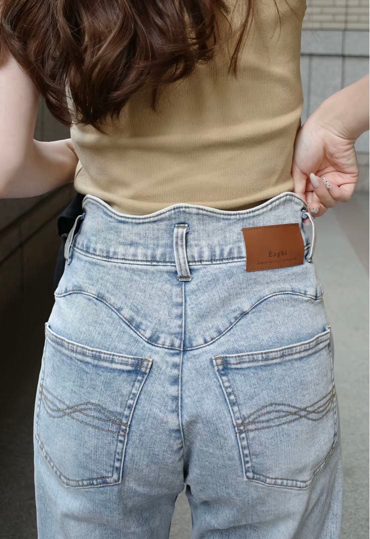 限定値下げ EAPHI WAVE DESIGN HIGH WAIST DENIM