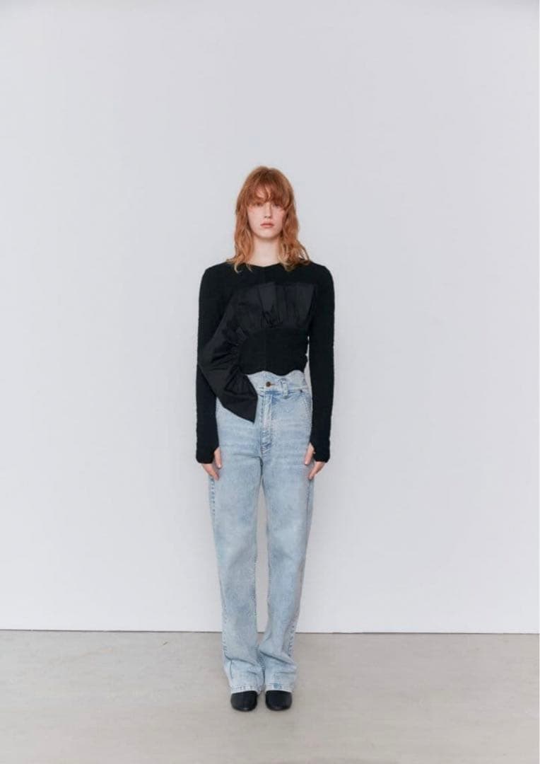 限定値下げ EAPHI WAVE DESIGN HIGH WAIST DENIM