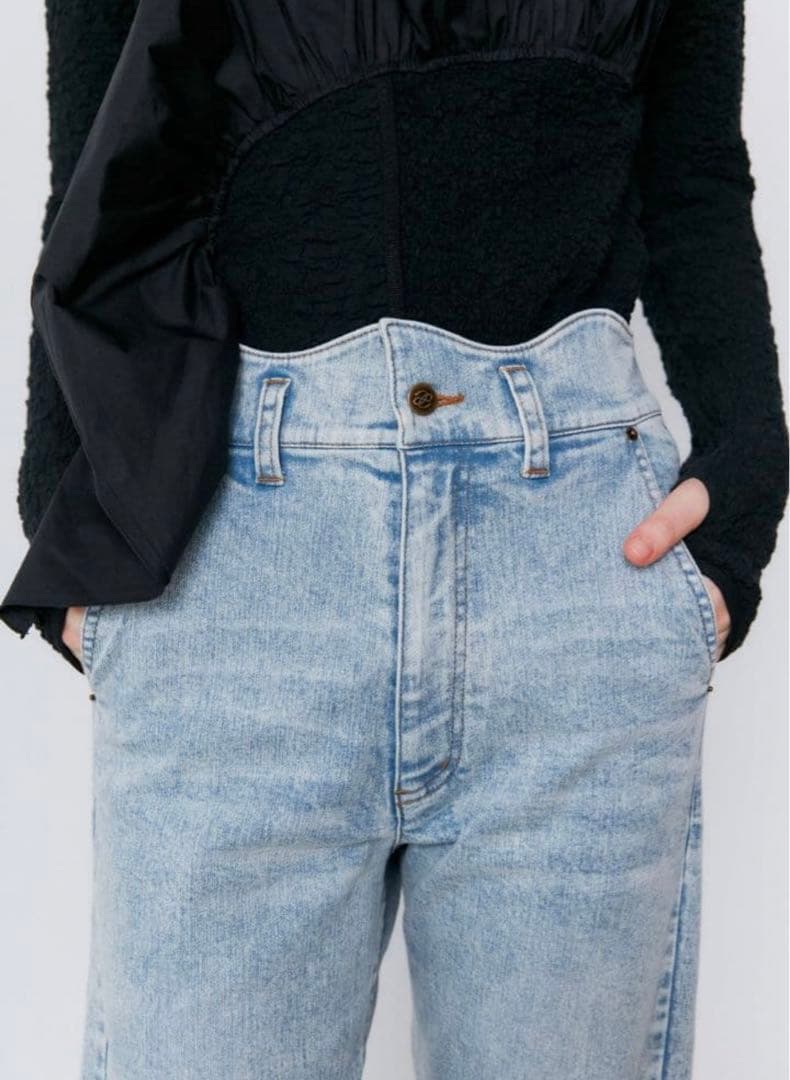 限定値下げ EAPHI WAVE DESIGN HIGH WAIST DENIM