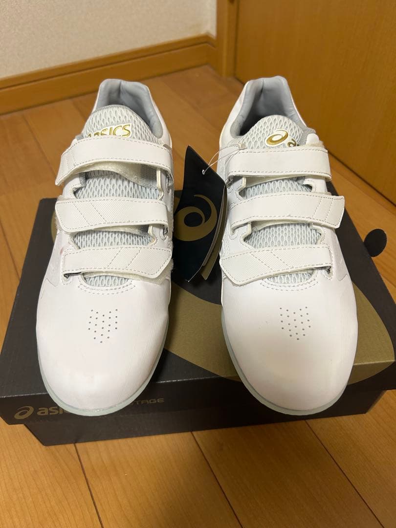 アシックス　ゴールドステージ　野球 スパイク 金具 白 ベルト27.0cm 新品