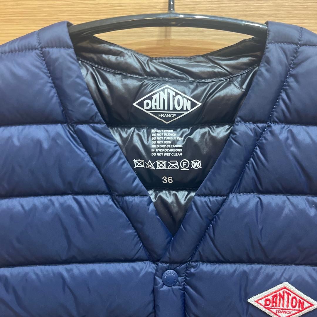 DANTON ダントン　ダウンベスト　36 ネイビー