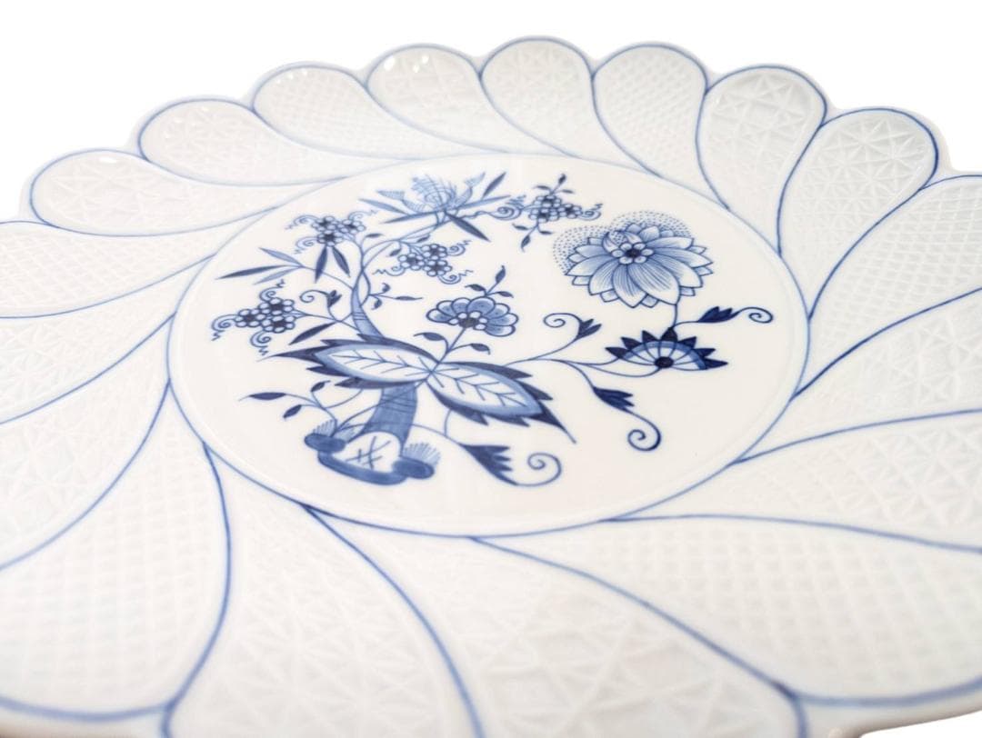 【美品】マイセン Meissen ブルーオニオン 大皿 プレート 29cm