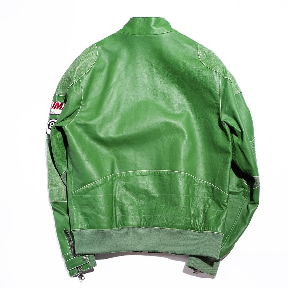 希少 PUMA レザー シングル ライダース モーター ジャケット