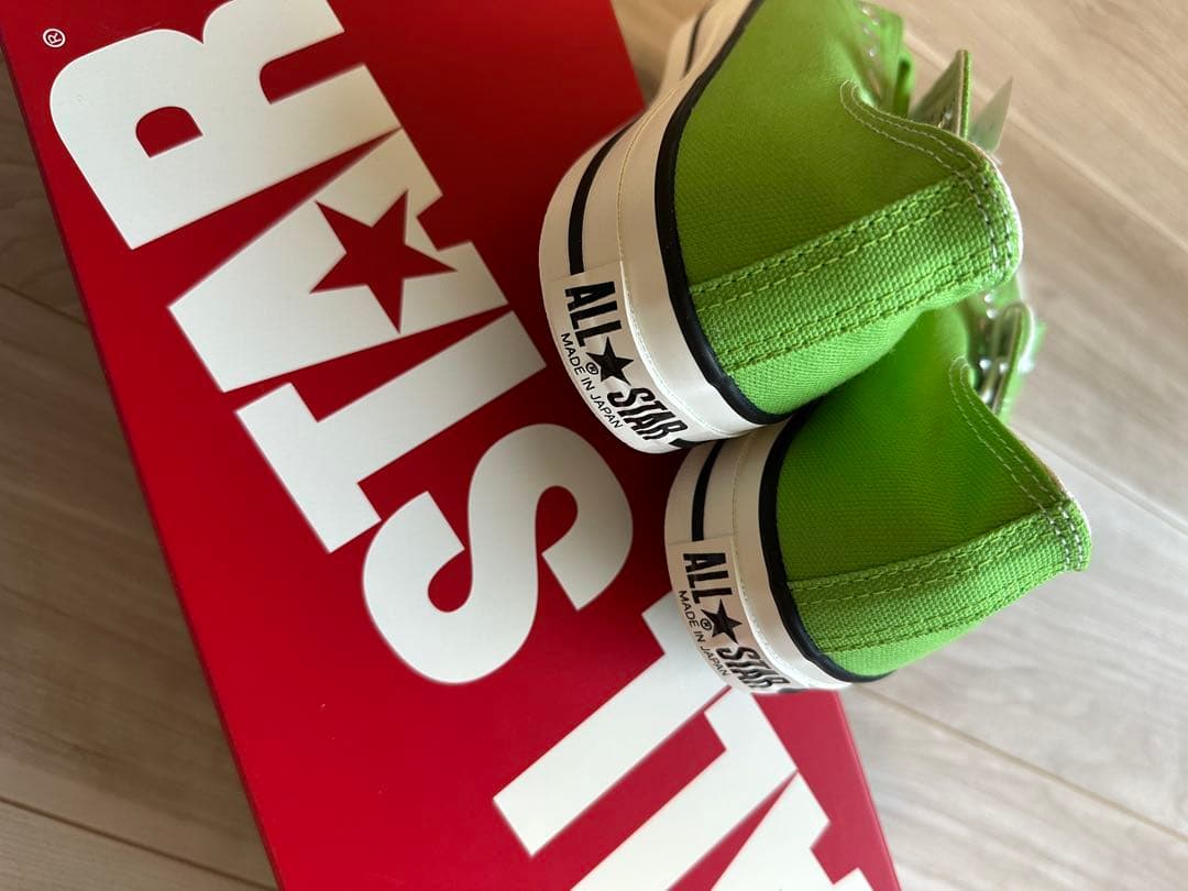 CONVERSE グリーンスリッポンスニーカー