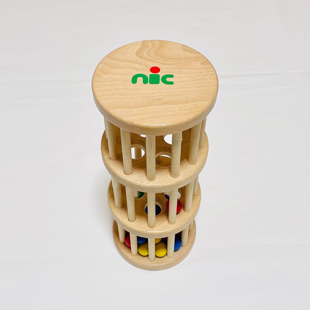 [美品] nic ニック ドラム玉落とし 知育玩具 木のおもちゃ ドイツ