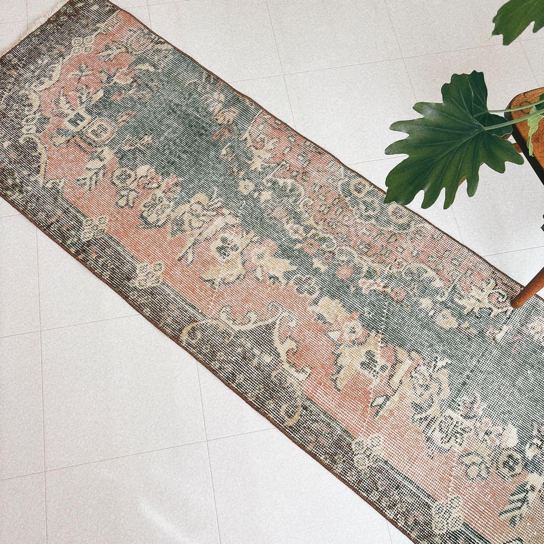 トルコ　ヴィンテージラグ　ランナーラグ